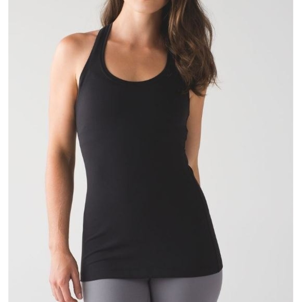 Lululemon Cool Racerback Tank Top Athletic Workout Black Racerback‎ Size 6